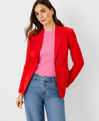 Ann Taylor The Petite Greenwich Blazer Twill Peppermint Stick Women's