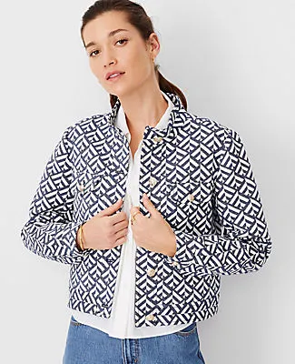 Ann Taylor Petite AT Weekend Button Front Jacket