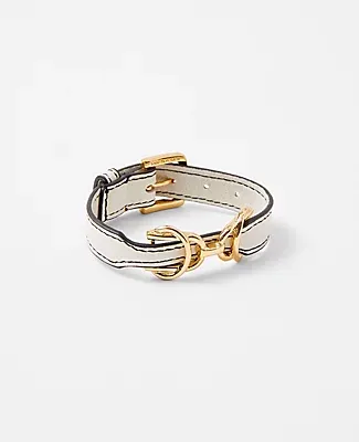 Ann Taylor Horsebit Leather Bracelet