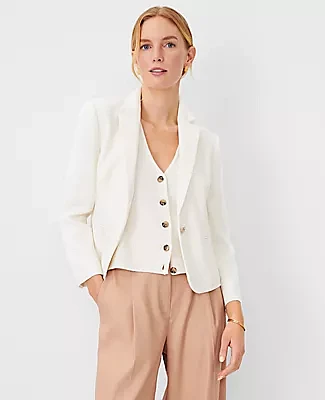 Ann Taylor The Petite Newbury Blazer Pique