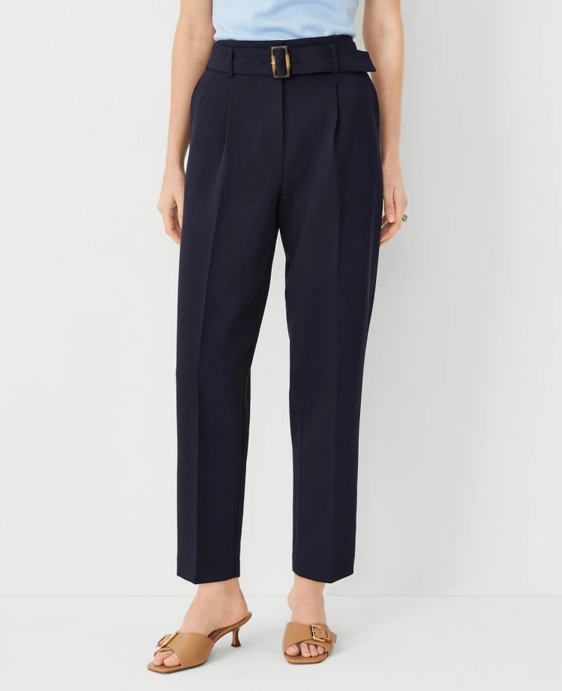 Ann Taylor The Tall Belted Pleated Taper Pant Women's