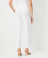 Ann Taylor The Tall Belted Pleated Taper Pant White Women's