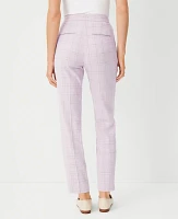 Ann Taylor The Petite High Rise Ankle Pant Plaid Cool Lotus-Baguette Women's