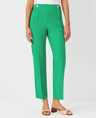 Ann Taylor The Pencil Sailor Pant Twill - Curvy Fit Jolly Green Women's