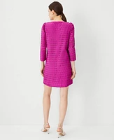 Ann Taylor Petite Eyelet Boatneck Shift Dress Magenta Shadow Women's