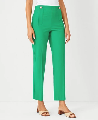 Ann Taylor The Petite Pencil Sailor Pant Twill Jolly Green Women's