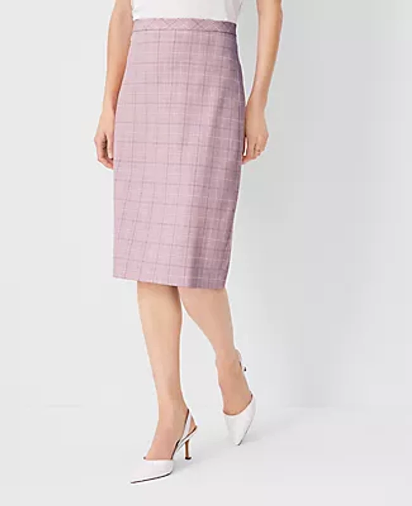 Ann Taylor The Petite Clean Pencil Skirt Plaid