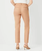 Ann Taylor The Petite High Rise Pencil Pant Linen Twill Camel Taupe Women's