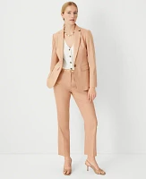 Ann Taylor The Petite High Rise Pencil Pant Linen Twill Camel Taupe Women's