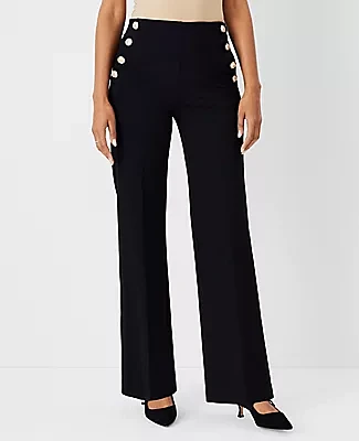Ann Taylor The Petite Sailor Straight Pant in Knit - Curvy Fit