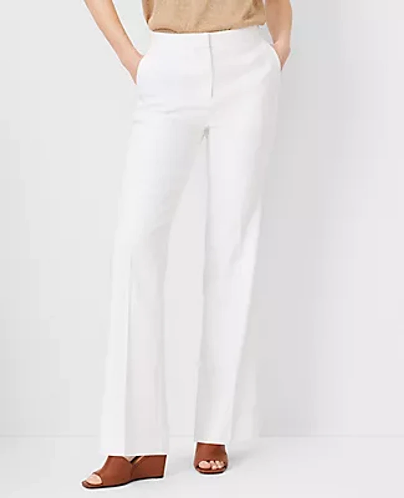 Ann Taylor The Petite High Rise Trouser Pant in Linen Blend - Curvy Fit