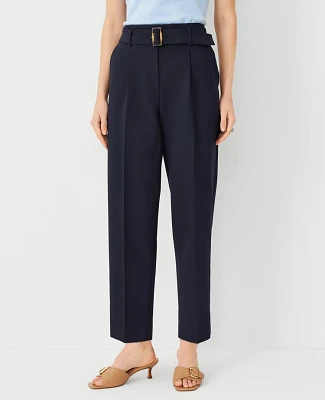 Ann Taylor The Petite Belted Taper Pant - Curvy Fit Size 2 Night Sky Women's