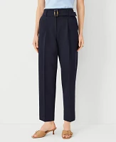 Ann Taylor The Petite Belted Taper Pant - Curvy Fit Size 2 Night Sky Women's