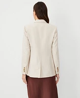 Ann Taylor The Greenwich Blazer Pinstripe Pearl Linen Women's