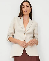 Ann Taylor The Greenwich Blazer Pinstripe Pearl Linen Women's