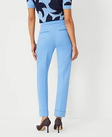 Ann Taylor The Petite High Rise Eva Ankle Pant Double Knit Pure Azure Women's