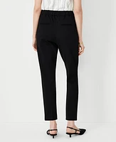 Ann Taylor The Petite High Rise Eva Easy Ankle Pant in Twill Size XS Black Women's