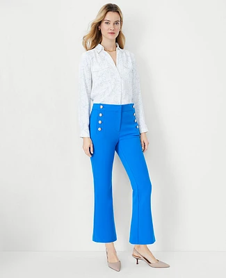 Ann Taylor The Sailor Flared Ankle Pant Intense Lapis Women's