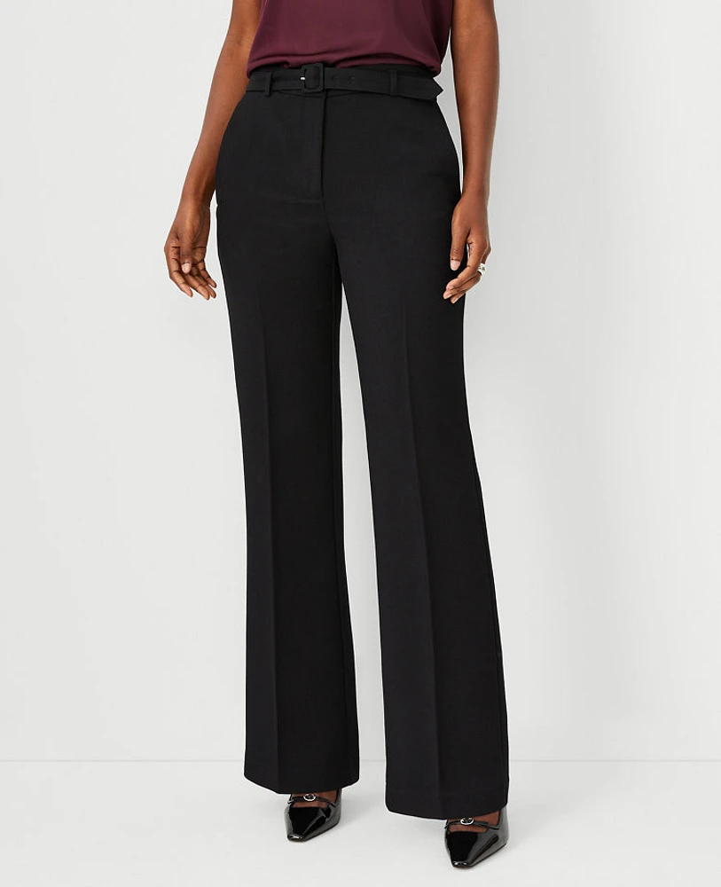 Ann Taylor The Belted Boot Pant Stretch Twill Black Women's