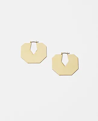 Ann Taylor Octagon Hoop Earrings