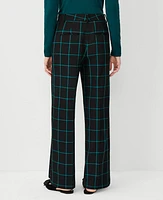 Ann Taylor The Wide Leg Pant Windowpane Green Marair Women's