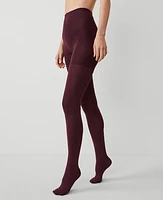 Ann Taylor Opaque Tights Plum Rose Women's