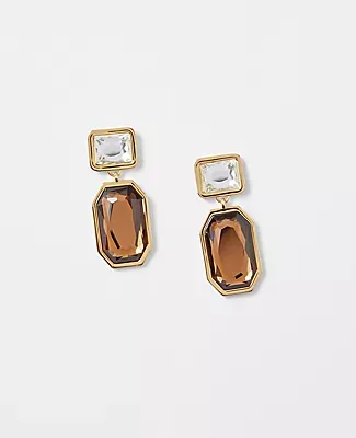 Ann Taylor Sparkle Square Double Drop Earrings
