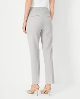 Ann Taylor The Petite High Rise Side Zip Ankle Pant in Bi-Stretch - Curvy Fit Size 0 Pebble Grey Melange Women's