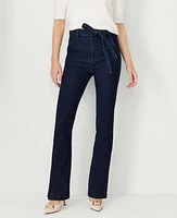 Ann Taylor Tie Waist Slim Jeans Classic Rinse Wash Women's