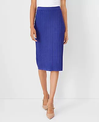 Ann Taylor Ribbed Pencil Sweater Skirt
