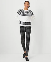 Ann Taylor The Petite Audrey Pant in Check Size 4 Black Women's