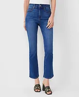 Ann Taylor High Rise Boot Crop Jeans Luxe Medium Wash