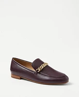 Ann Taylor Chain Leather Loafers Women's