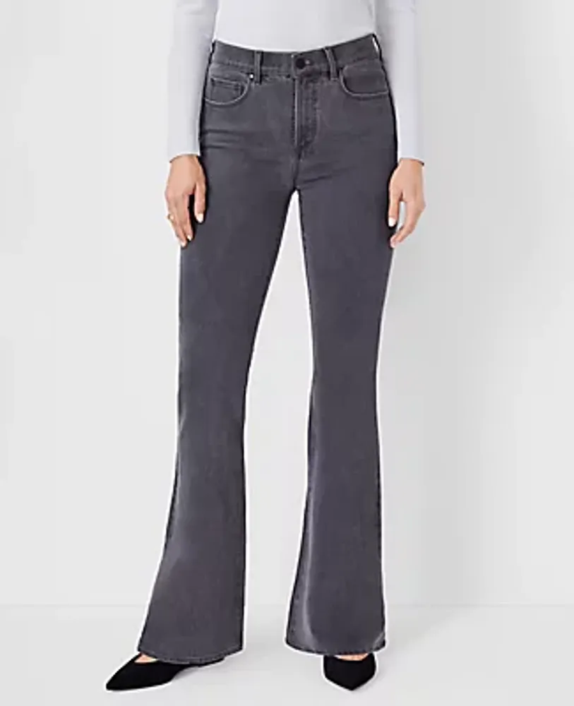Ann Taylor Mid Rise Boot Jeans Grey Wash