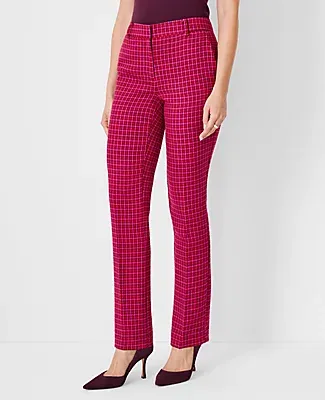 Ann Taylor The Petite Sophia Straight Pant in Houndstooth - Curvy Fit