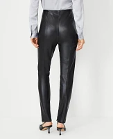 Ann Taylor The Petite Audrey Pant Faux Leather - Curvy Fit Black Women's