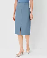 Ann Taylor The Front Slit Pencil Skirt Fluid Crepe