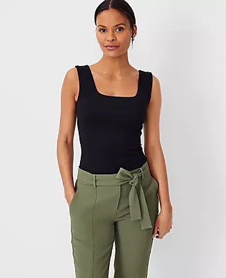 Ann Taylor Refined Knit Square Neck Tank Top