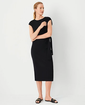 Ann Taylor AT Weekend Column Midi Dress Black Women's