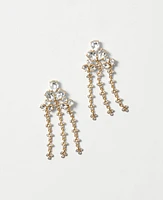 Ann Taylor Ornate Crystal Chandelier Earrings Goldtone Women's