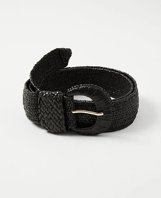 Ann Taylor Straw Stretch Belt Women's