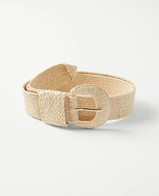 Ann Taylor Straw Stretch Belt Women's