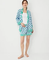 Ann Taylor Floral Tile Kimono Perfect Sky Women's