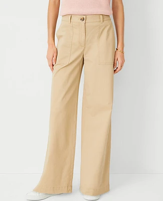 Ann Taylor Petite Wide-Leg Pant Baguette Women's