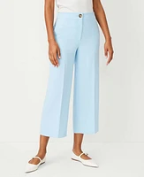 Ann Taylor The Kate Wide Leg Crop Pant Crepe Perfect Sky Women's