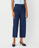 Ann Taylor The Kate Wide Leg Crop Pant in Polished Denim