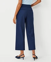 Ann Taylor The Kate Wide Leg Crop Pant in Polished Denim