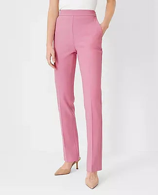 Ann Taylor The Side Zip Straight Pant Bi-Stretch