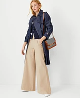 Ann Taylor The Petite Sailor Palazzo Pant Twill Baguette Women's