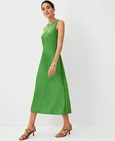 Ann Taylor Sleeveless Midi Dress Matcha Women's